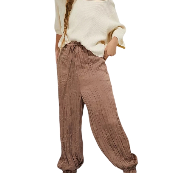 Saturday Sunday By Anthropologie Bria Jogger Style Pants W/Drawstring Waist - Picture 1 of 4